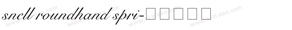 snell roundhand spri字体转换